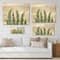Designart - Fern Leaves Detail II - Farmhouse Print on Natural Pine Wood
